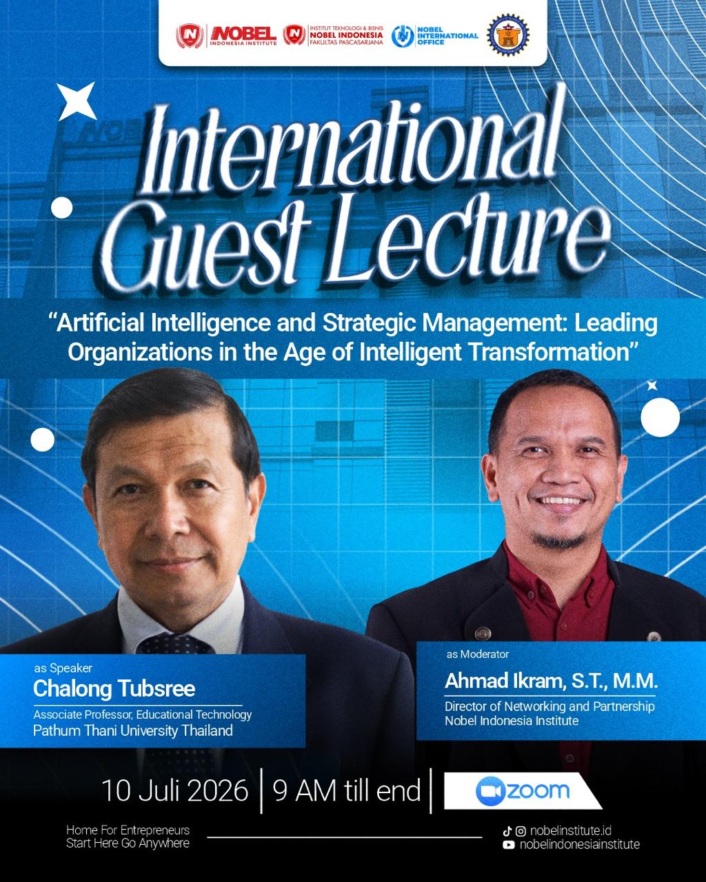 International Guest Lecturer by Nobel Indonesia